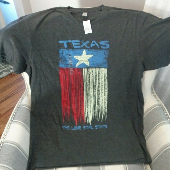 cotton Other - Men's Texas Pride Lone Star Texas T Shirt XL Gray